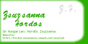 zsuzsanna hordos business card